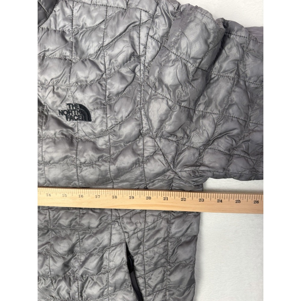 The North Face ThermoBall Quilted Jacket Gray Full Zip Men's Large - Picture 4 of 11